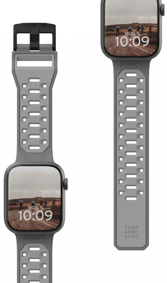 Силиконовый ремешок UAG Civilian Silicone Strap для Apple Watch 42/44/45/46/49 мм, титан (194002113636)