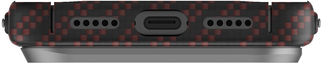 Uniq KEVA EDGE Full Kevlar Rust Magsafe для iPhone 17 Pro, бордовый (IP6.3P(2025)-KEVAEDMRORG)