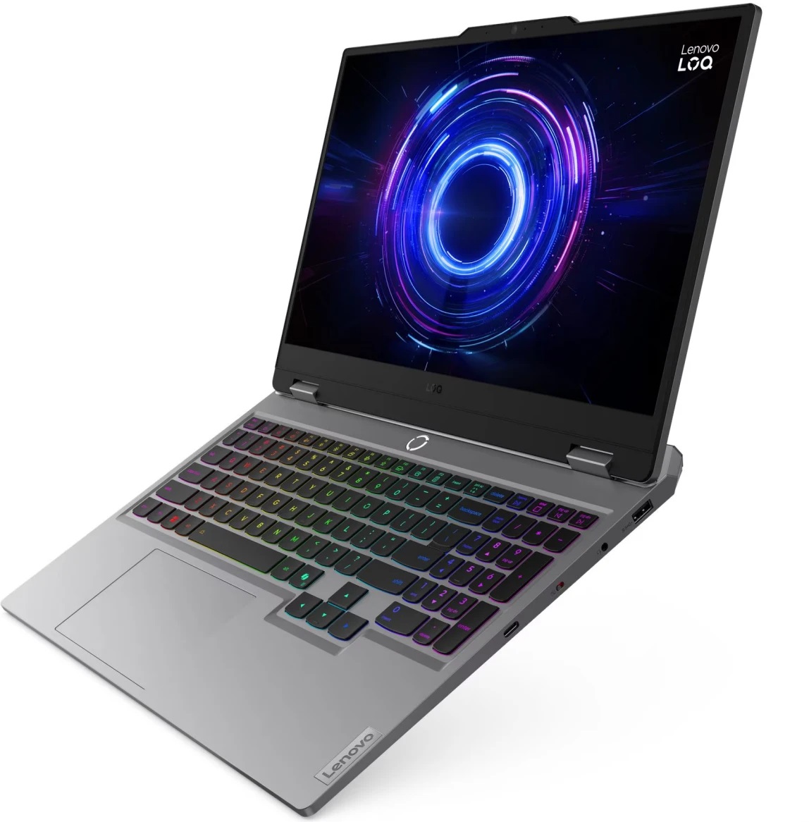 Ноутбук Lenovo LOQ 15IRX10 15.6" (Intel Core i5 13450HX, Nvidia GeForce RTX 5060) 16ГБ, 1024ГБ SSD, noOS, серый (83JE002ERK)