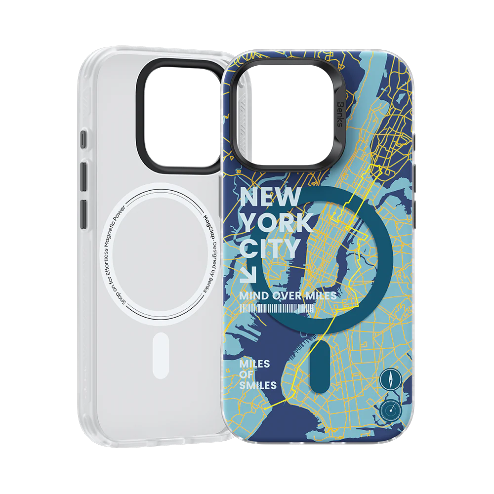 Чехол силиконовый Benks City Series с MagSafe для iPhone 16 Pro, New York (C.K.QS.AP.CB.B065)