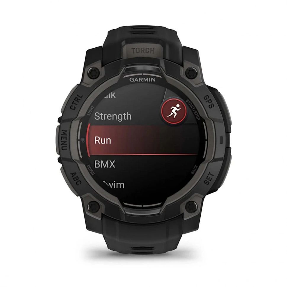 Умные часы Garmin Instinct 3 45mm Amoled Black with Black Band (010-02936-00), черный
