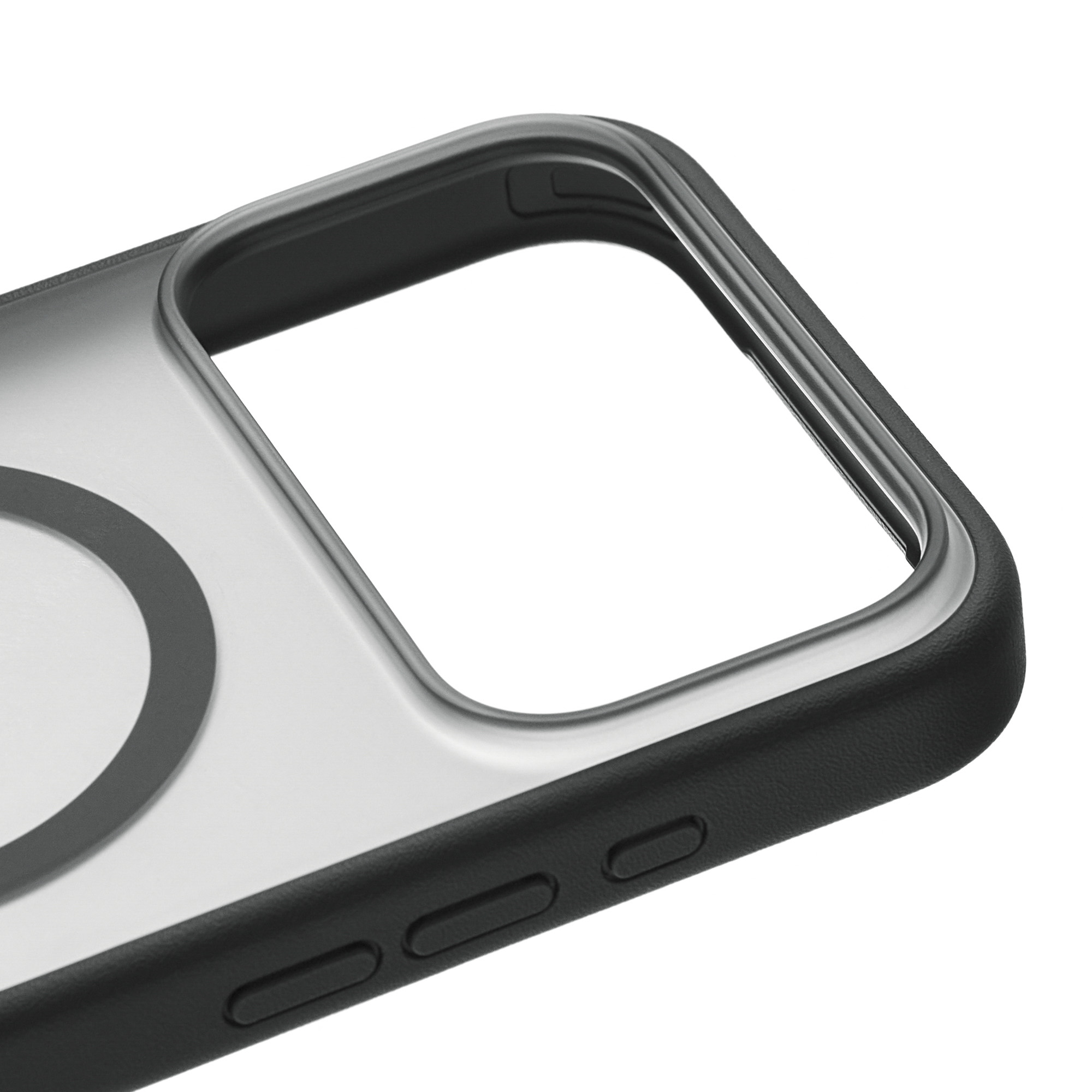 uBear Stand 360° Mag Case с MagSafe для iPhone 17 Pro Max (силикон, софт-тач), черный (CS587BL69PST-I25M)