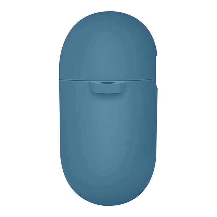 Чехол + карабин Uniq NEXO Liquid silicone для AirPods 4, синий (AIRPODS(2024)-NEXOPBLU)