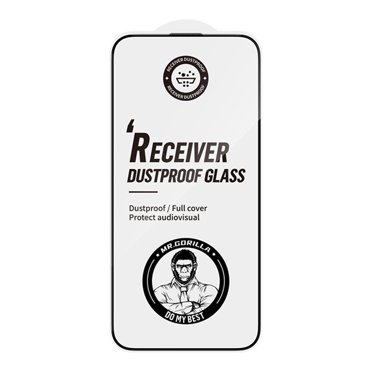BlueO Large arc Anti-Dust Anti-Static (3D-эфф. с защ. сеткой) для iPhone 15 Pro, Black (NPB6-15pro-6.1)