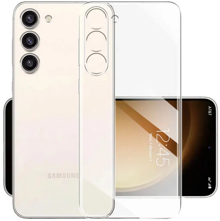 Силиконовый чехол для Samsung Galaxy S23 Plus, прозрачный