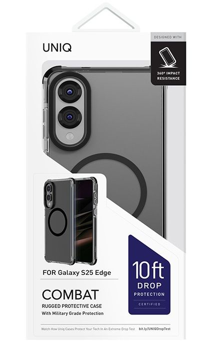 Uniq Combat с MagSafe для Galaxy S25 Edge, черный (GS25EHYB-COMMBLK)