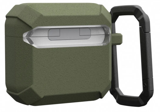 Чехол + карабин UAG Plasma Case для AirPods 4, оливковый (Olive Drab)