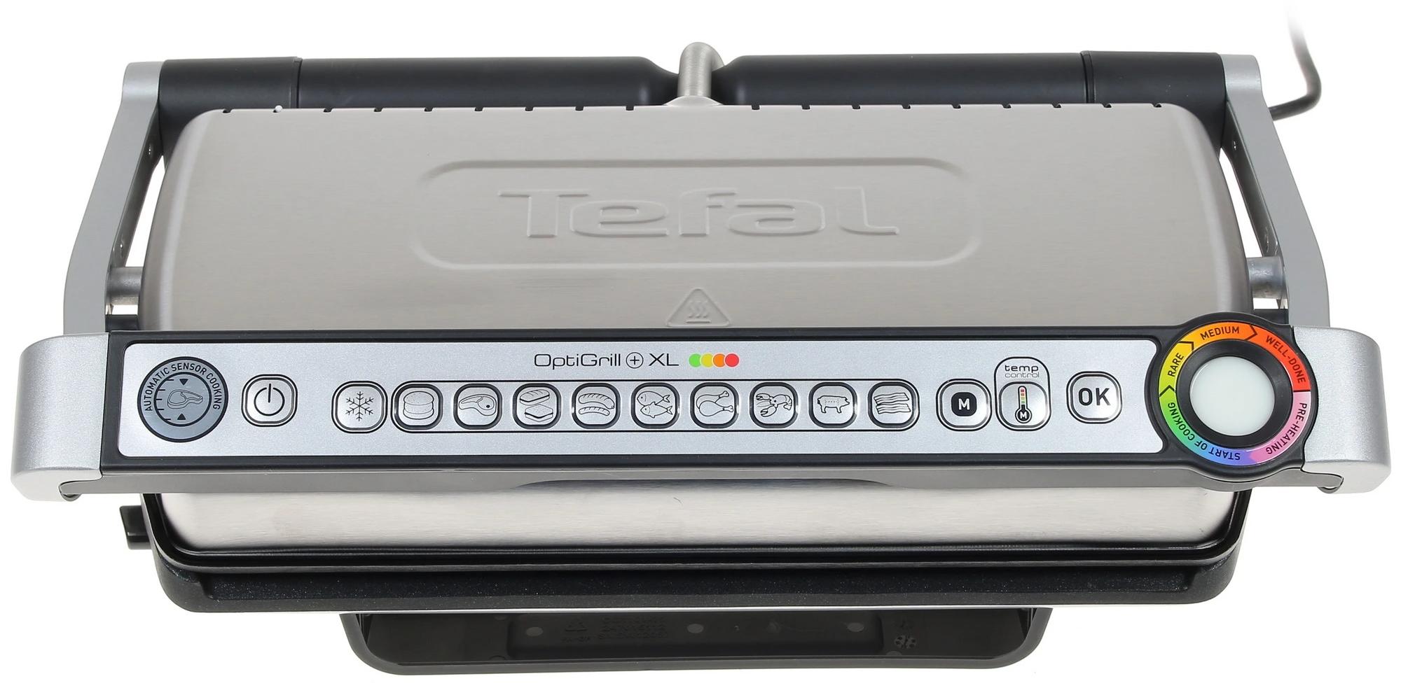 Гриль Tefal Optigrill+ XL GC722D34, серебристый