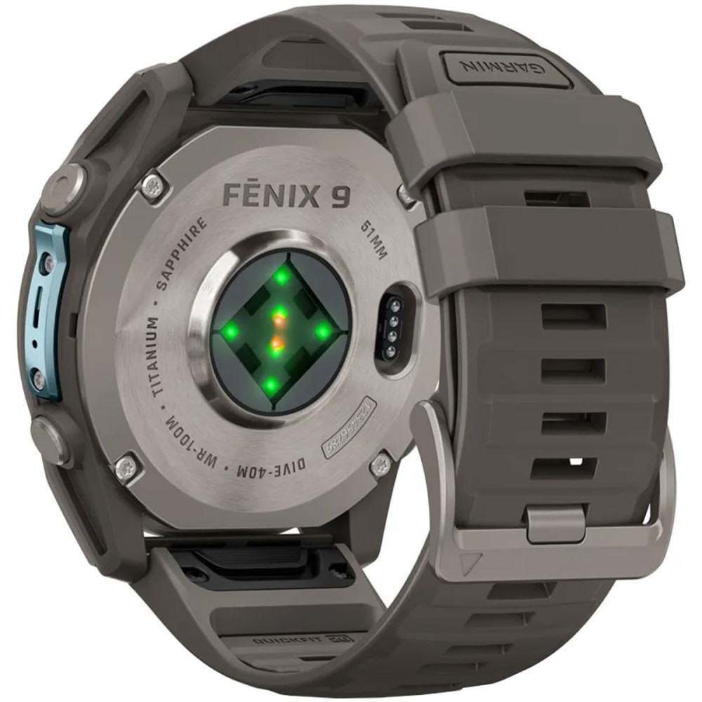 Garmin Fenix 9 AMOLED 51мм inReach, Titanium Pebble Gray (010-04763-01)