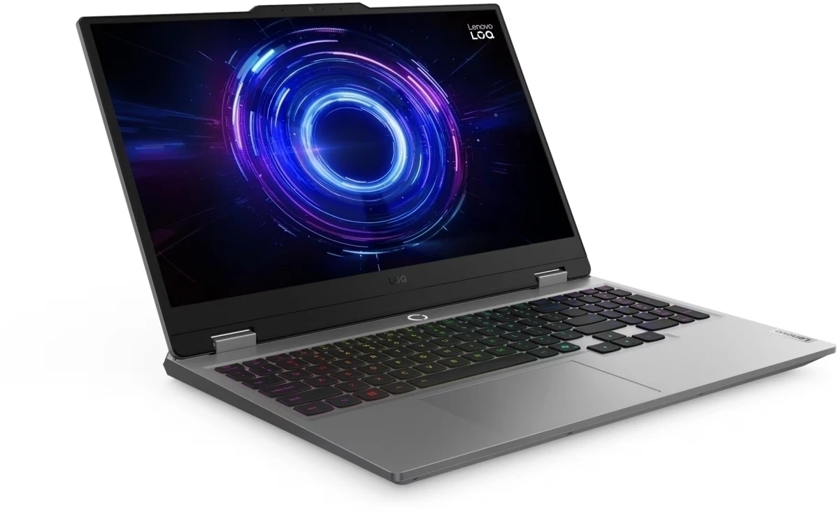 Ноутбук Lenovo LOQ 15IRX10 15.6" (Intel Core i5 13450HX, Nvidia GeForce RTX 5060) 16ГБ, 1024ГБ SSD, noOS, серый (83JE002ERK)