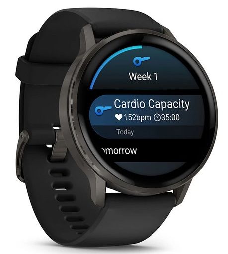 Garmin Venu 4 45mm Slate with Black Silicone Band (010-03014-00)