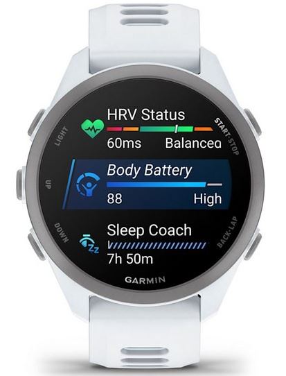 Garmin Forerunner 170 Music, Whitestone with Whitestone/Cloud Blue Band (010-03920-11)