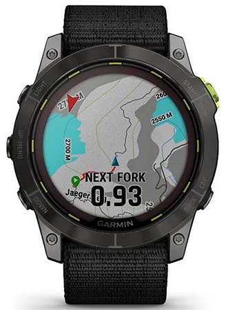 Умные часы Garmin Enduro 2, угольно-серый DLC титановый с нейлоновым ремешком UltraFit ( 010-02754-01)