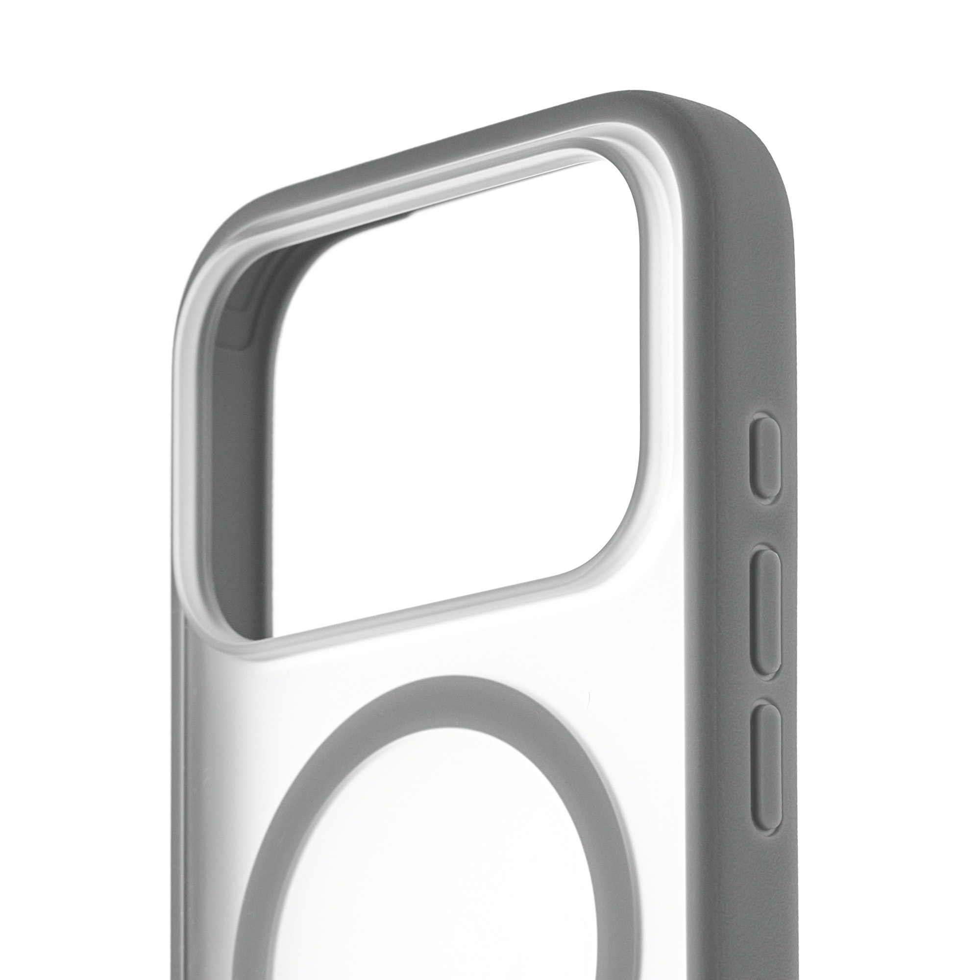 uBear Stand 360° Mag Case с MagSafe для iPhone 17 Pro (силикон, софт-тач), серый (CS586GR63PST-I25M)