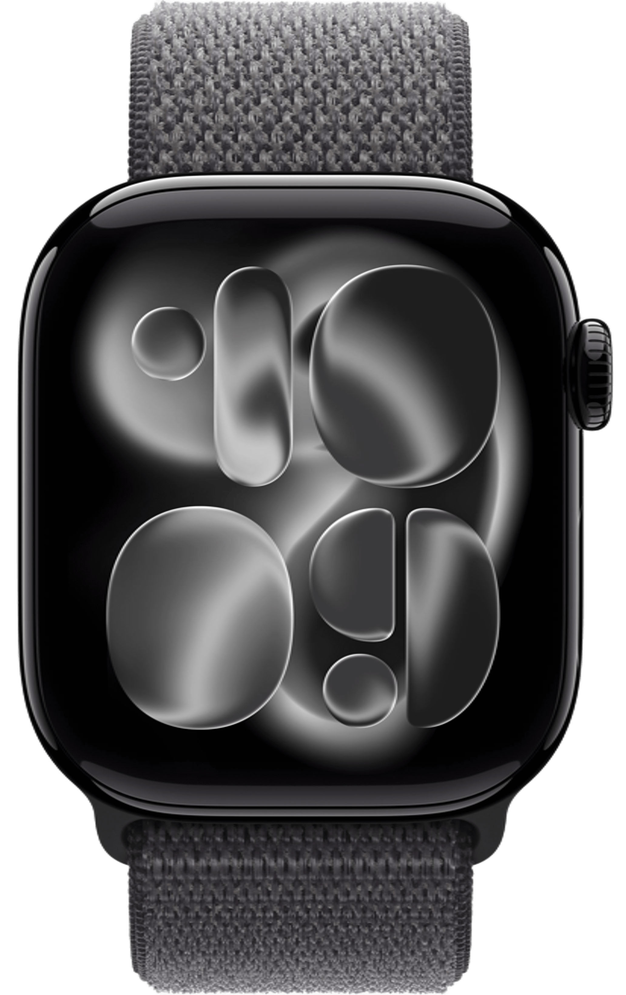 Apple Watch Series 11 42mm, Jet Black Aluminum Case with Sport Loop Dark Gray