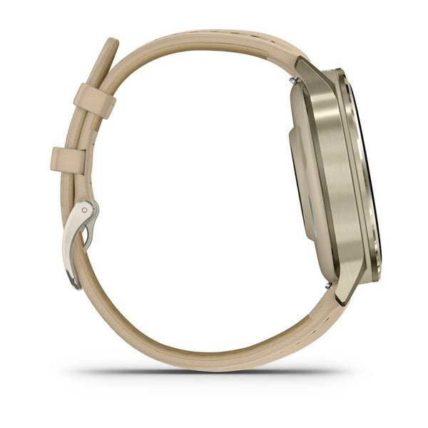 Garmin Venu 4 41mm Lunar Gold with Bone Silicone Band and Light Sand Leather Band (010-03013-03)