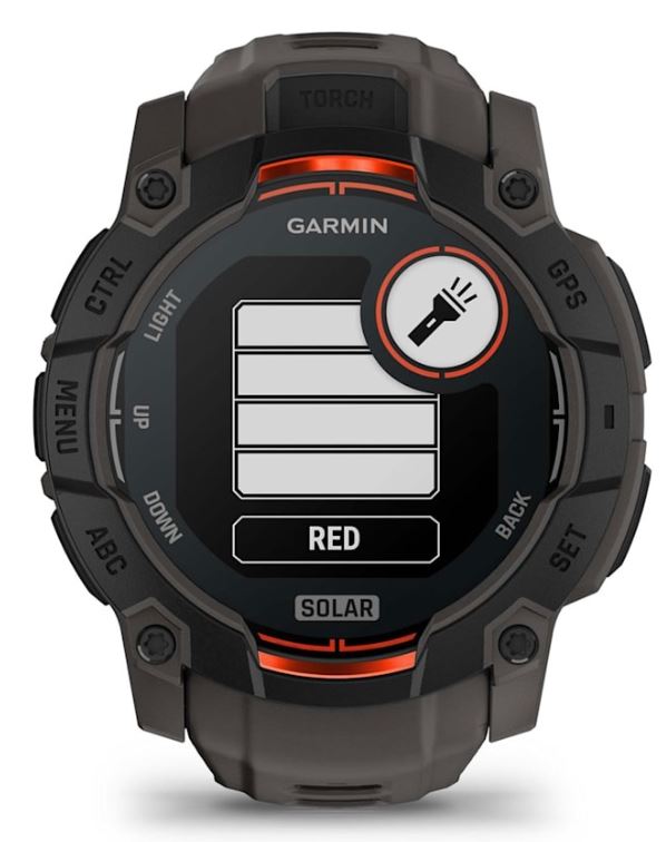 Garmin Instinct 3 50mm Solar, Black with Charcoal Silicone (010-02935-40) HK