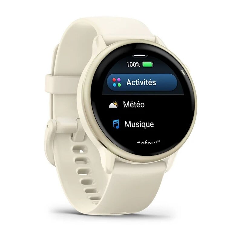 Garmin Vivoactive 6, лунно-золотистый с ремешком цвета слоновой кости (010-02985-01)