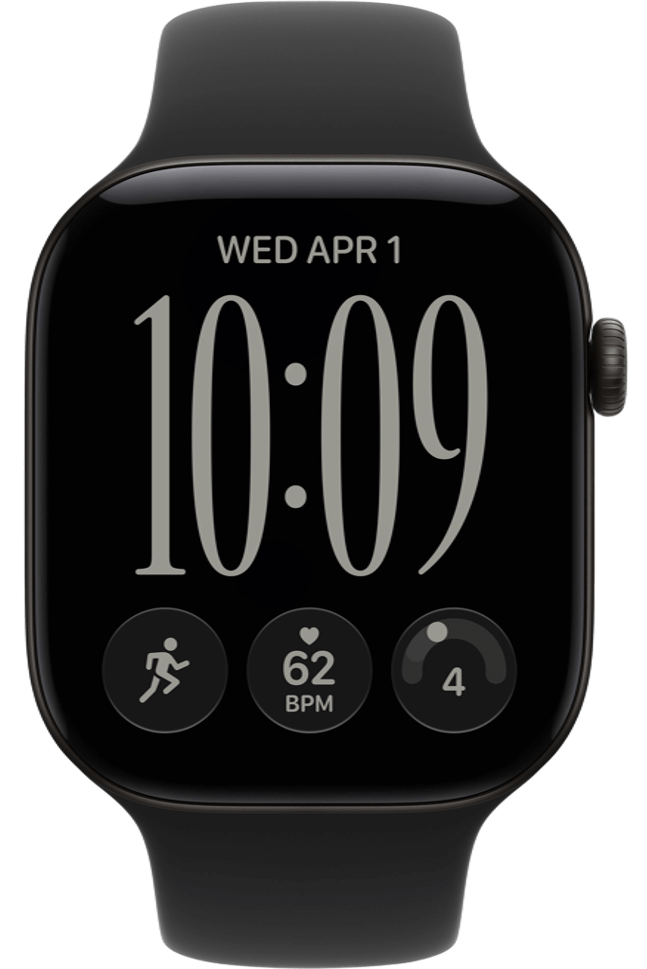 Apple Watch Series 12 46mm Black Aluminum Case with Sport Band Black