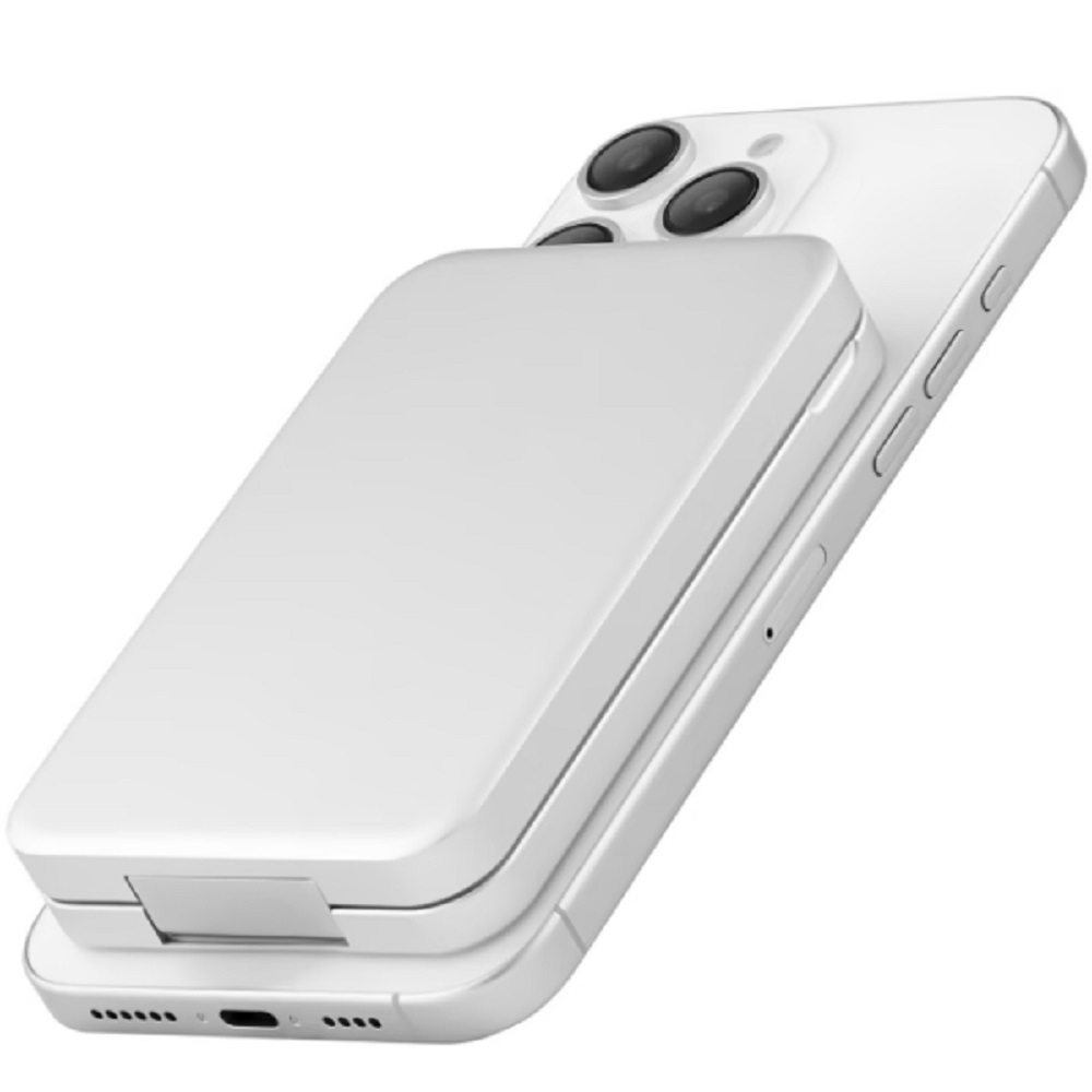 Внешний аккумулятор с беспроводной зарядкой uBear Cruise PD20W Qi2 8000 mAh, белый