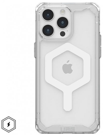 Чехол UAG Plyo MagSafe для iPhone 15 Pro Max 6.7, прозрачный/белый (Ice/White) 114305114341