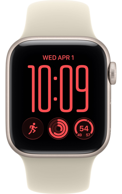 Apple Watch SE 3 40mm (2026) Starlight Aluminum Case with Sport Band Sand (MJKW4ZP/A)