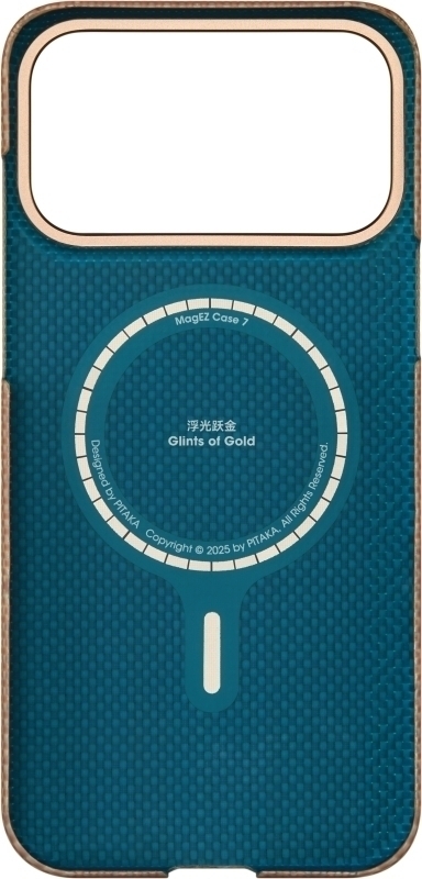 Pitaka Ultra-Slim Case (PitaTap) с MagSafe для iPhone 17 Pro Max, золотой (KI1707AG)