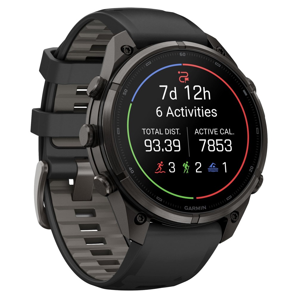 Garmin Fenix 9 Pro AMOLED 47мм inReach, Carbon Gray DLC Titanium Black / Pebble Gray (010-04336-11)