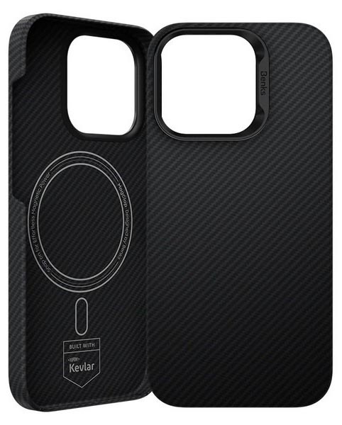 Чехол Benks ArmorAir Case built with Kevlar 600D для iPhone 16 Pro Max, черный (C.K.FL.AP.BK.0066)