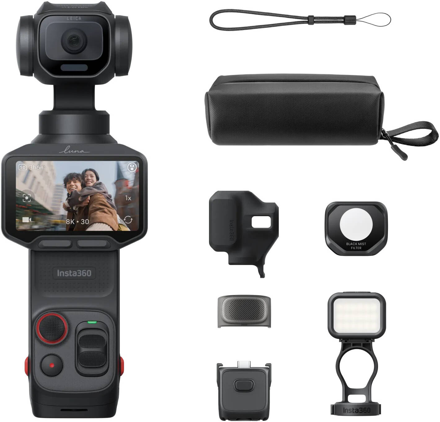 Insta360 Luna Pro Fill Light Bundle, черный
