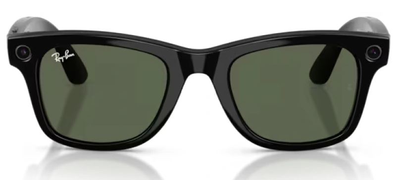 Умные очки Ray Ban Meta Wayfarer (Gen2) RW4012, Shiny Black/G15 Green (8056262721346)