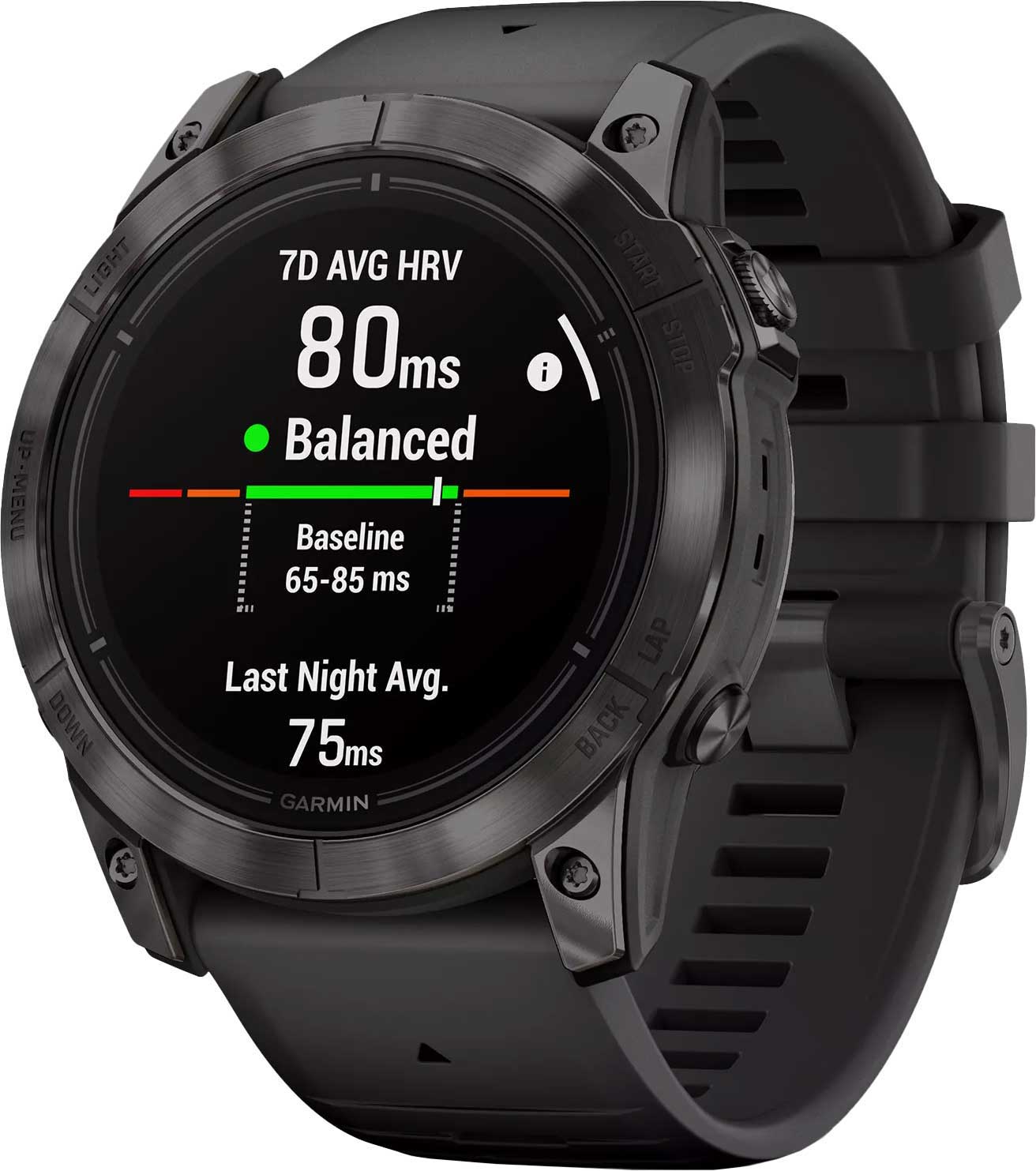 Garmin EPIX Pro (Gen 2) 51mm, Sapphire Edition, Carbon Gray DLC Titanium with Black Band (010-02804-00)