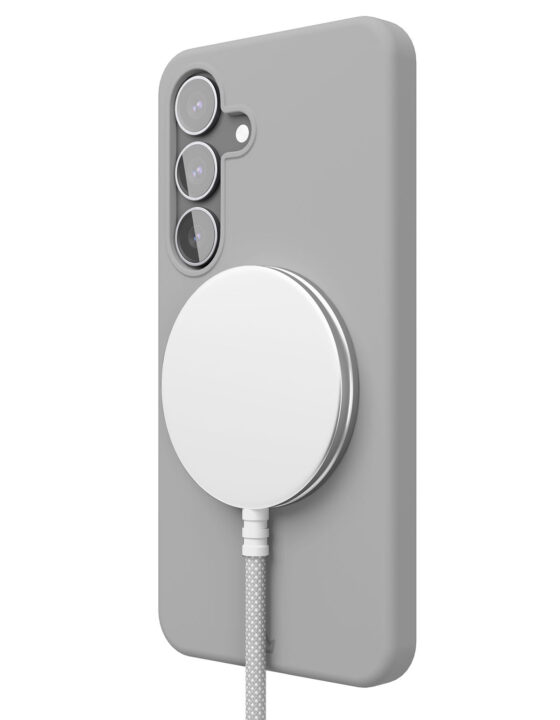 Чехол VLP Aster Case с MagSafe для Samsung Galaxy S25, серый (1057114)