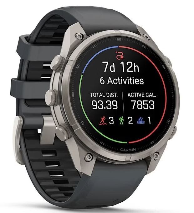 Garmin Fenix 9 Pro AMOLED 47мм inReach, Titanium with Graphite/Black Silicone Band (010-04336-26)