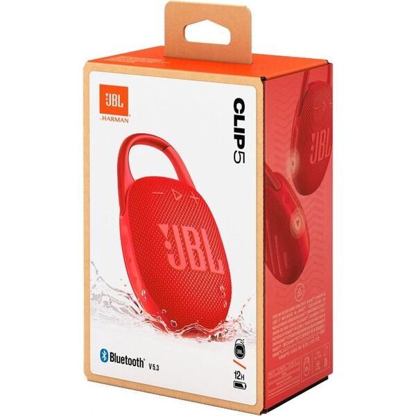 Портативная акустика JBL Clip 5, красный
