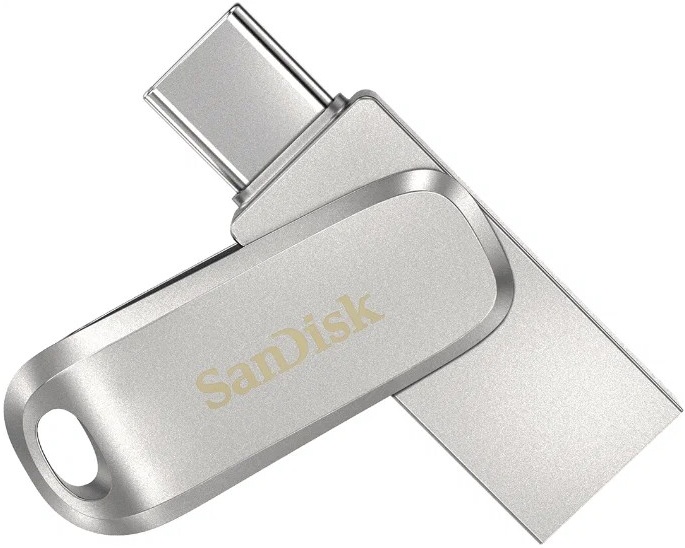 SanDisk Ultra Dual Drive Luxe OTG USB Flash 64 ГБ, серебристый (SND-SDDDC4-064G)