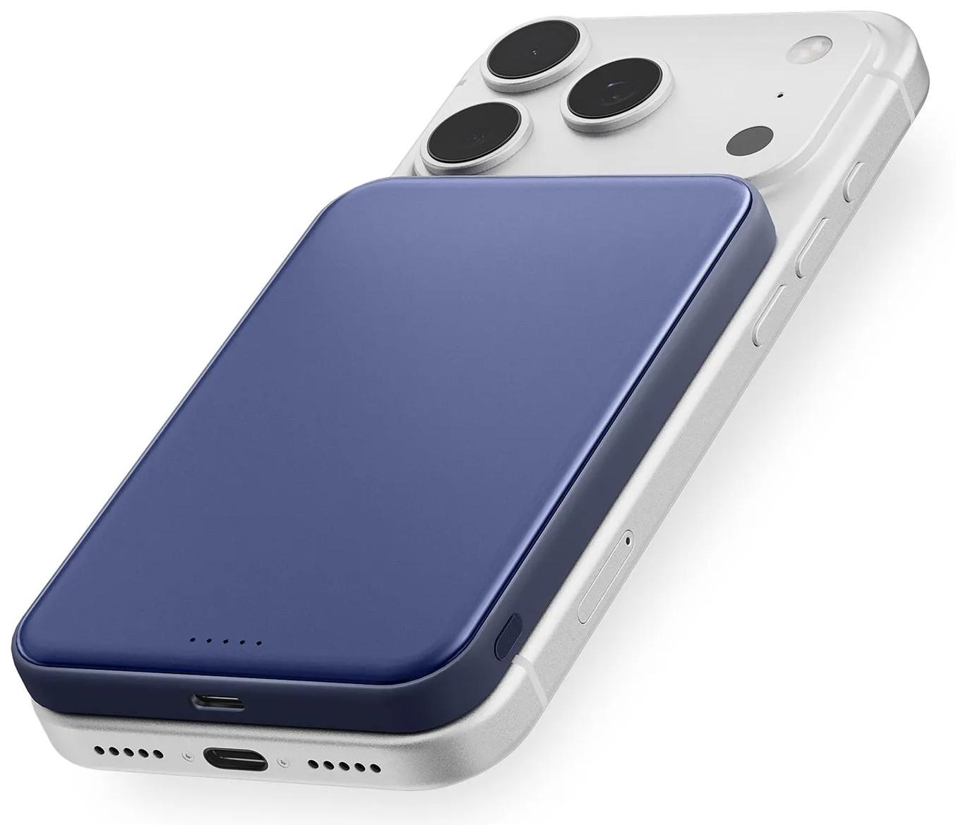 Внешний аккумулятор uBear Strike 5000 mAh, PD30W, Qi2.2, синий (PB29DB5000-PDM)