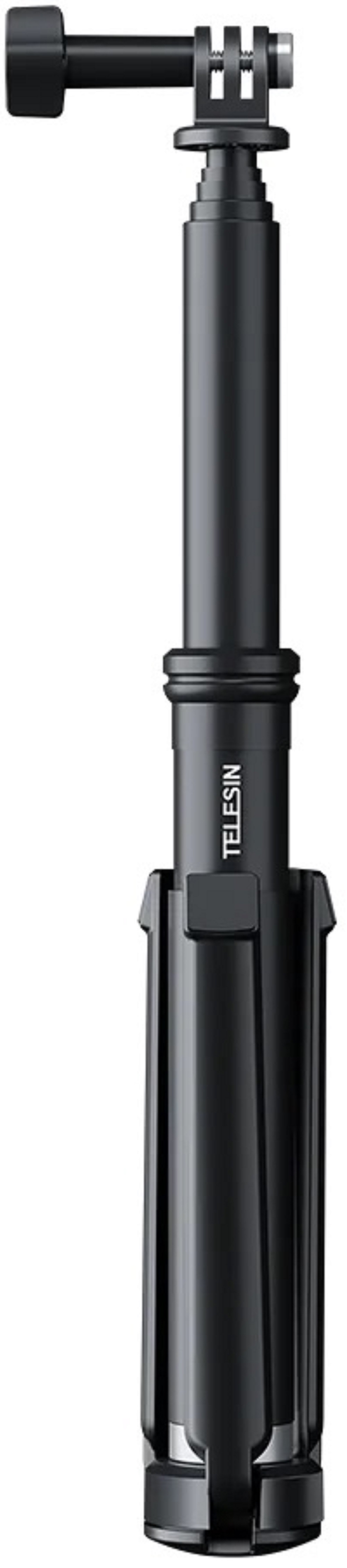 Телескопический монопод для экшн-камеры GoPro, SJCAM, EKEN Telesin 20-90 см (GP-MNP-090-S), черный