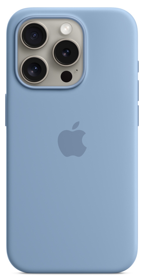 Чехол Apple iPhone 15 Pro Silicone Case с MagSafe, Winter Blue (MT1L3)