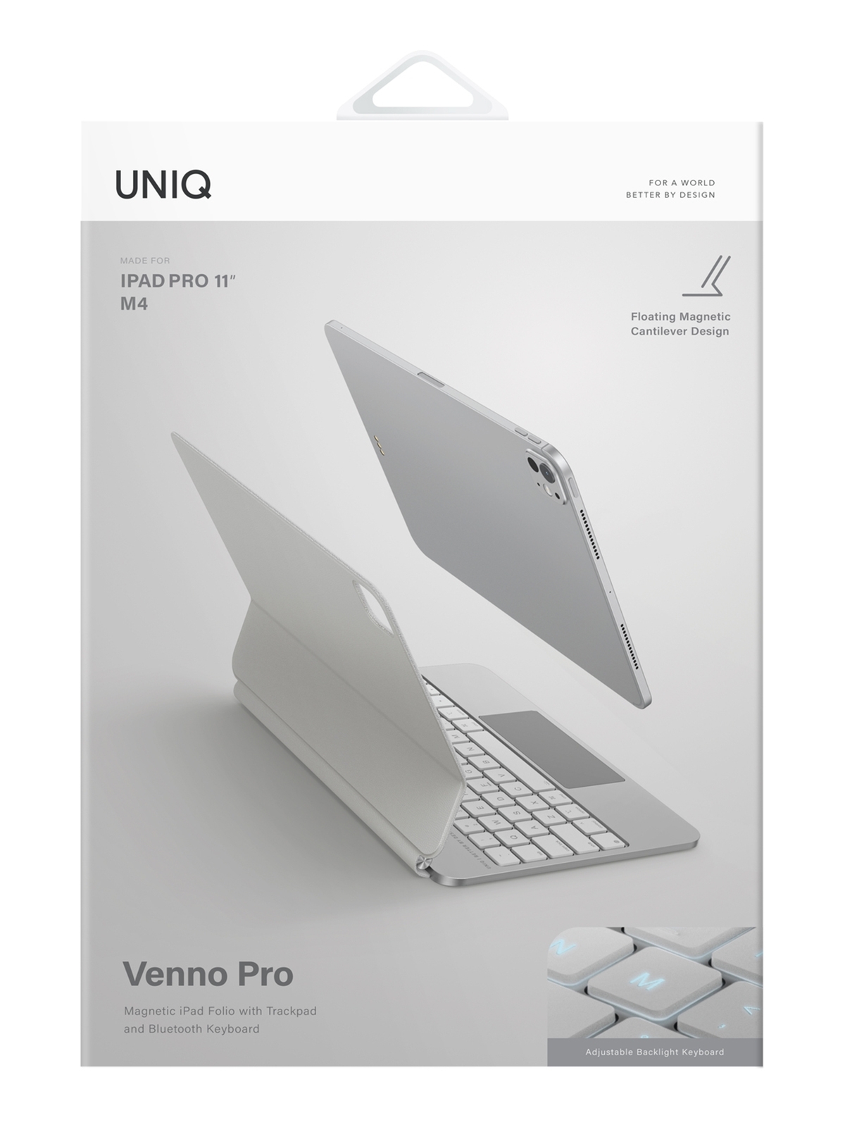 Uniq VENNO Pro Magnetic Keyboard для iPad Pro 11 (2024/25), белый