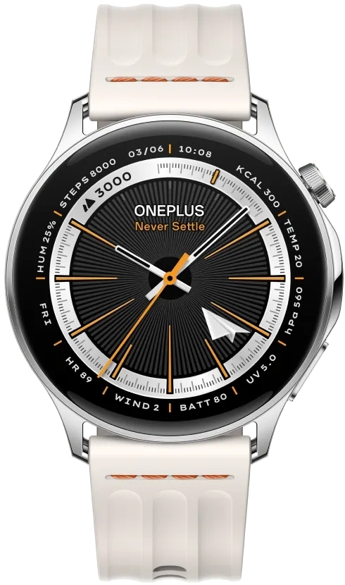Смарт-часы OnePlus Watch Lite, серебристый (Silver Steel)