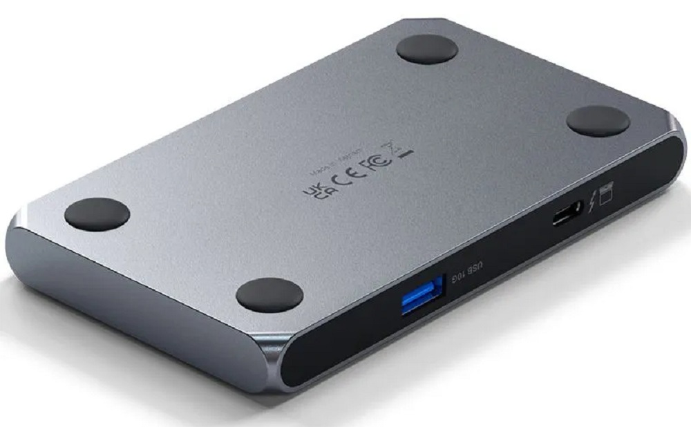 Адаптер Satechi Thunderbolt 4 Slim Hub, серый космос (ST-T4SHM)