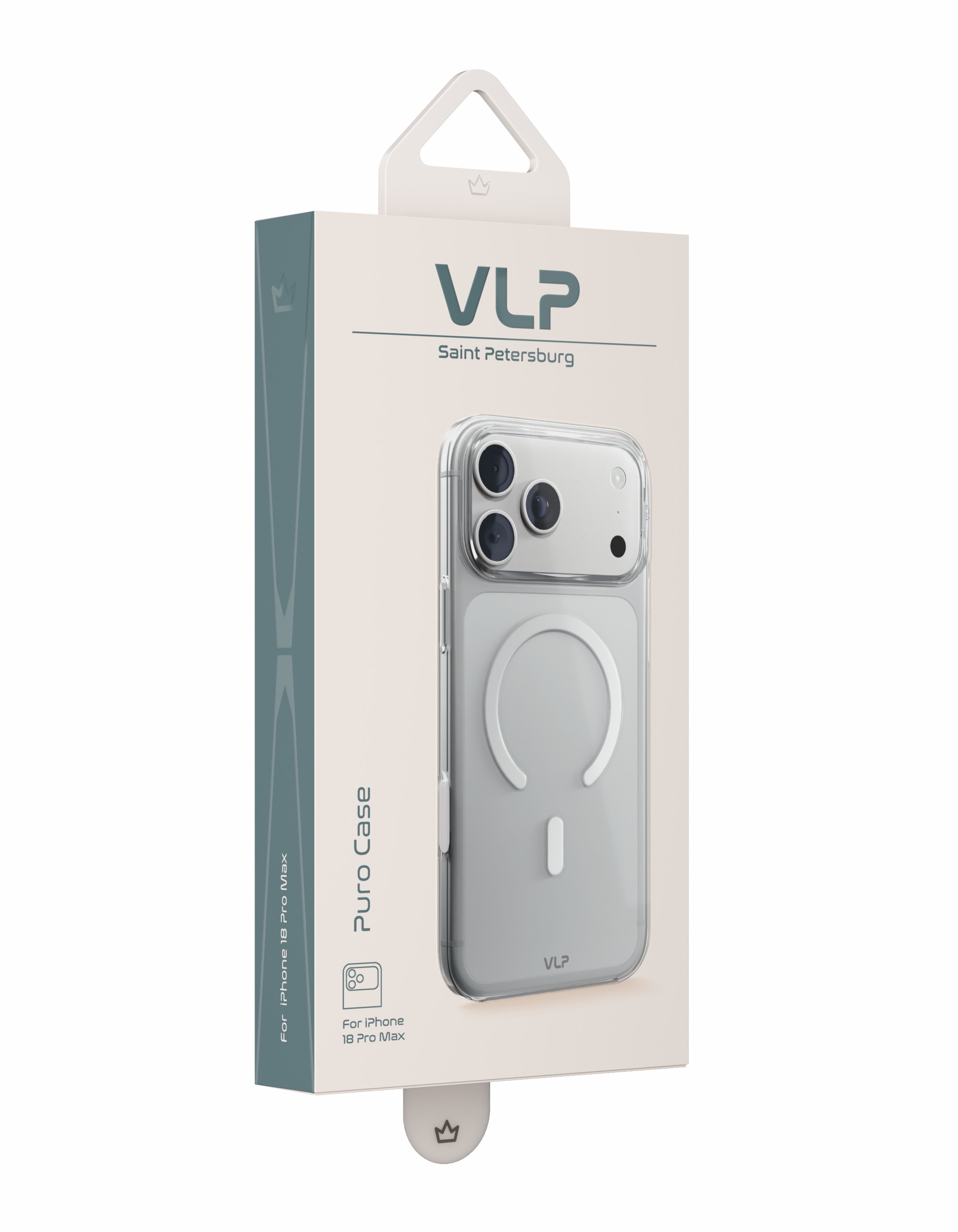 Чехол защитный VLP Puro Case с MagSafe для iPhone 18 Pro Max, прозрачный (10521031)