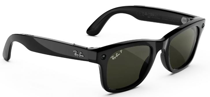 Ray Ban Meta Wayfarer (Gen3) 154-53 Shiny Black/Green Lenses