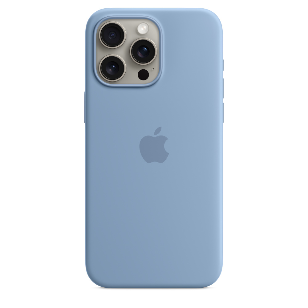 Чехол Apple iPhone 15 Pro Max Silicone Case с MagSafe, Winter Blue (MT1Y3)