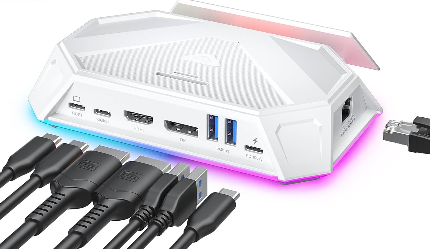 Док-станция Jsaux 12-Port RGB Docing Station HB 1201, белый