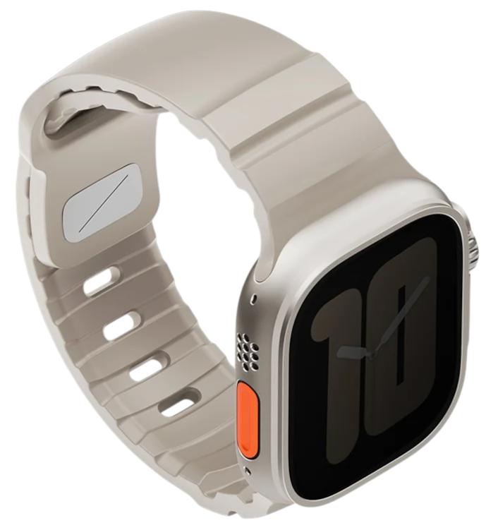 Ремешок Uniq Alton Silicon Strap для Apple Watch 44/45/46/49мм, бежевый (49MM-ALTONLSAND)