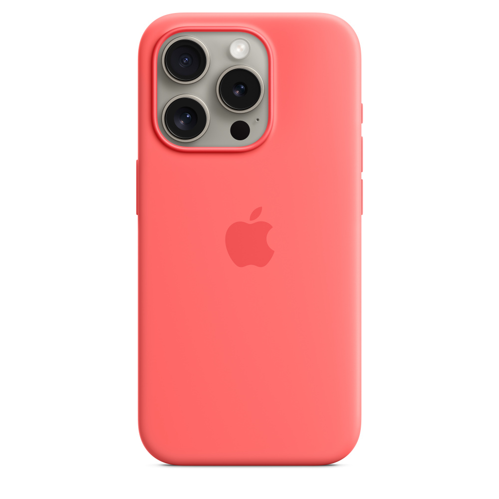 Чехол Apple iPhone 15 Pro Silicone Case с MagSafe, Guava (MT1G3)