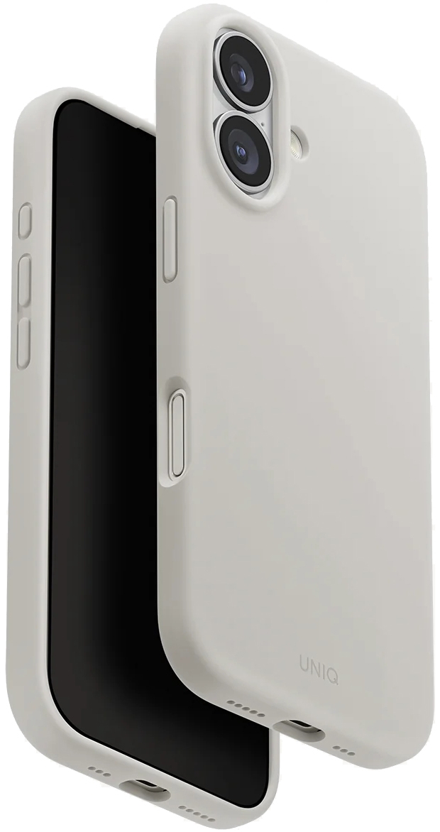 Чехол Uniq LINO с MagSafe для iPhone 17, светло-серый (IP6.3(2025)-LINOMMGRY)