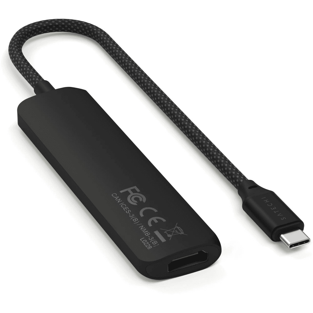 Satechi 4-in-1 USB-C Slim Multiport Adapter 4K, черный (ST-P4SK)